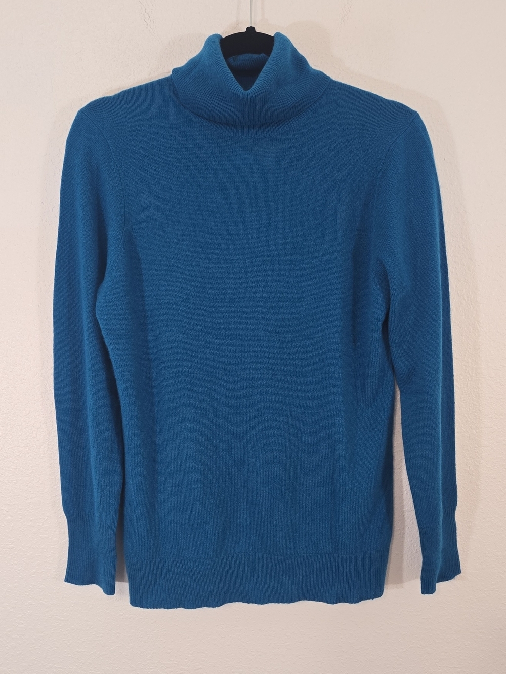 *NWT* Alex Marie 100% Cashmere Teal Blue Turtleneck Sweater Soft Luxury, Large